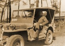 "Willy" in a jeep, Occupied Japan(?)